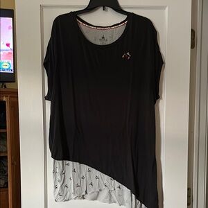 Disney navy Asymmetrical Short Sleeve Tunic